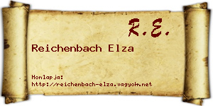 Reichenbach Elza névjegykártya